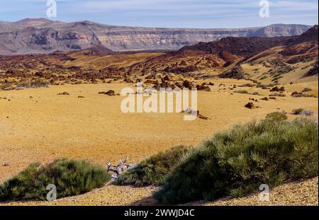 Marslandschaft in der Nähe des Vulkans Teide, Insel Teneriffa Stockfoto