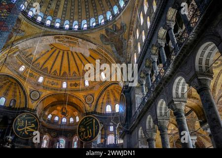 Das Innere der Hagia Sophia Grand Moschee in Istanbul, Türkei Stockfoto