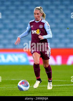 Jordan Nobbs von Aston Villa während des Spiels der Barclays Women's Super League im Villa Park, Birmingham. Bilddatum: Sonntag, 24. März 2024. Stockfoto