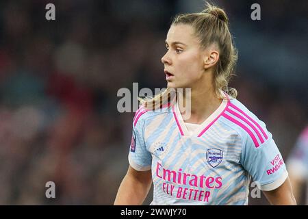 Birmingham, Großbritannien. März 2024. Arsenals Victoria Pelova während des FA Women's Super League-Spiels zwischen Aston Villa Women und Arsenal Women im Villa Park, Birmingham, England am 24. März 2024. Foto von Stuart Leggett. Nur redaktionelle Verwendung, Lizenz für kommerzielle Nutzung erforderlich. Keine Verwendung bei Wetten, Spielen oder Publikationen eines einzelnen Clubs/einer Liga/eines Spielers. Quelle: UK Sports Pics Ltd/Alamy Live News Stockfoto