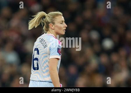 Birmingham, Großbritannien. März 2024. Arsenals Leah Williamson während des FA Women's Super League-Spiels zwischen Aston Villa Women und Arsenal Women im Villa Park, Birmingham, England am 24. März 2024. Foto von Stuart Leggett. Nur redaktionelle Verwendung, Lizenz für kommerzielle Nutzung erforderlich. Keine Verwendung bei Wetten, Spielen oder Publikationen eines einzelnen Clubs/einer Liga/eines Spielers. Quelle: UK Sports Pics Ltd/Alamy Live News Stockfoto