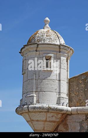 Einer der Türme des Forte da Bandeira, Lagos, Portugal Stockfoto