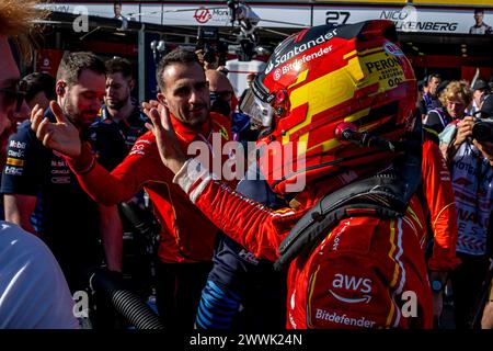 Melbourne, Australien, 23. März, tritt Carlos Sainz aus Spanien für Ferrari an. Qualifying, Runde 03 der Formel-1-Meisterschaft 2024. Quelle: Michael Potts/Alamy Live News Stockfoto