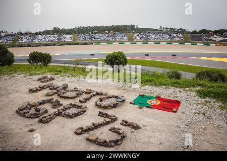 Portimao, Portugal. März 2024. Allgemeine Ansicht des MotoGP-Aufwärmens des Tissot Grand Prix von Portugal am 24. März 2024 auf dem Algarve International Circuit in Portimao, Portugal. Quelle: SOPA Images Limited/Alamy Live News Stockfoto