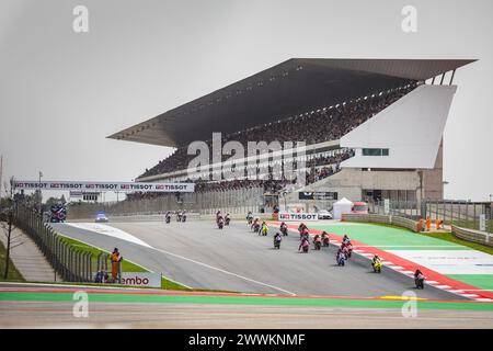 Portimao, Portugal. März 2024. Allgemeine Ansicht des Stars des MotoGP-Rennens des Tissot Grand Prix von Portugal am 24. März 2024 auf dem Algarve International Circuit in Portimao, Portugal. Quelle: SOPA Images Limited/Alamy Live News Stockfoto