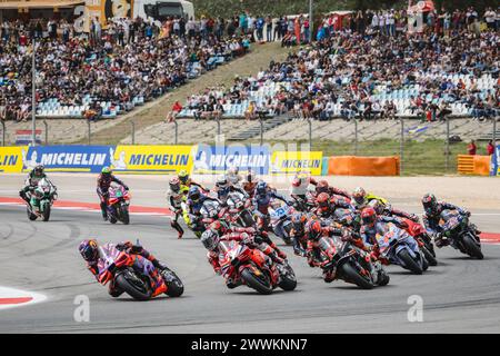 Portimao, Portugal. März 2024. Allgemeine Ansicht des Stars des MotoGP-Rennens des Tissot Grand Prix von Portugal am 24. März 2024 auf dem Algarve International Circuit in Portimao, Portugal. Quelle: SOPA Images Limited/Alamy Live News Stockfoto