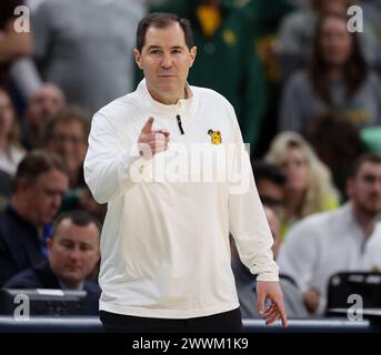 Memphis, Tennessee, USA. März 2024. Baylor-Cheftrainer SCOTT ZOG am 24. März 2024 während des NCAA Men's Basketball Tournament in der zweiten Runde zwischen den Baylor Bears und den Clemson Tigers. Clemson Won, 72-64, (Credit Image: © Scott Coleman/ZUMA Press Wire) NUR REDAKTIONELLE VERWENDUNG! Nicht für kommerzielle ZWECKE! Stockfoto
