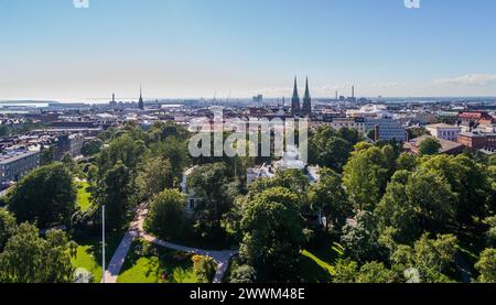 Luftaufnahme (Drohne) von Helsinki, Finnland Stockfoto