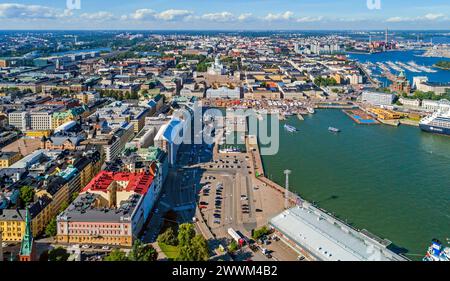 Luftaufnahme (Drohne) von Helsinki, Finnland Stockfoto
