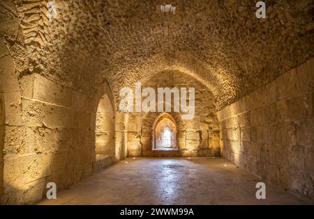 Schloss ajloun aus der Zeit um 1185 erbaut auf dem Berg auf auf 1250 m in jordanien Stockfoto