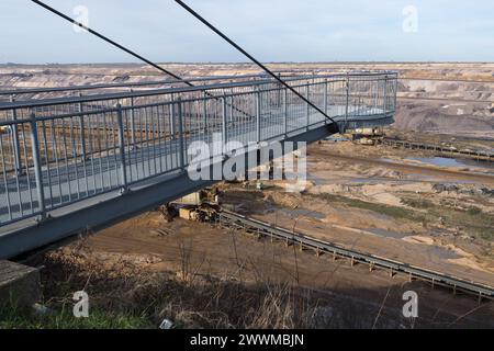 Aussichtspunkt Jackerath Tagebau Garzweiler Skywalk und Tagebau Garzweiler Tagebau in Garzweiler, Nordrhein-Westfalen © Wojciec Stockfoto