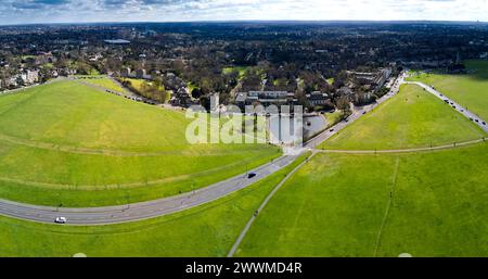 Luftaufnahme von Blackheath Common, Greenwich, England Stockfoto