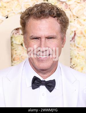 BEVERLY HILLS, LOS ANGELES, KALIFORNIEN, USA - 07. JANUAR: Will Ferrell kommt zu den 81. Jährlichen Golden Globe Awards, die am 7. Januar 2024 im Beverly Hilton Hotel in Beverly Hills, Los Angeles, Kalifornien, USA, stattfinden. (Foto: Xavier Collin/Image Press Agency) Stockfoto