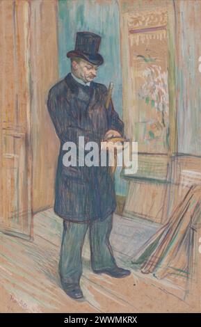 Henri de Toulouse-Lautrec/ Porträt von Dr. Henri Bourges, 1891. Öl auf Pappe auf Platte montiert. 78,74 x 50,48 cm. Museum: Carnegie Museum of Art, Pittsburgh, USA. Stockfoto