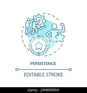 Symbol „Persistenz“ in sanftem Blau Stock Vektor