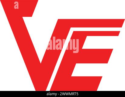 VE Letter Logo Vektor Illustration Design Stock Vektor