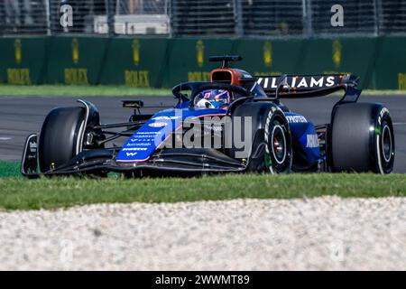 AUSTRALIEN ALBERT PARK CIRCUIT, AUSTRALIEN - 24. MÄRZ: Alex Albon, Williams Racing FW45 während des Australian Grand Prix auf dem Australia Albert Park Circuit am Sonntag, 24. März 2024 in Melbourne, Australien. (Foto: Michael Potts/BSR Agency) Credit: BSR Agency/Alamy Live News Stockfoto