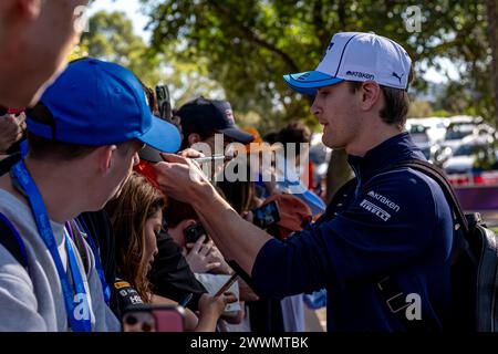 AUSTRALIEN ALBERT PARK CIRCUIT, AUSTRALIEN - 21. MÄRZ: Logan Sargeant, Williams Racing FW45 während des Australian Grand Prix auf dem Australia Albert Park Circuit am Donnerstag, 21. März 2024 in Melbourne, Australien. (Foto: Michael Potts/BSR Agency) Credit: BSR Agency/Alamy Live News Stockfoto