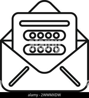 Sicherheitsvektor für neue E-Mails. STEP Safe Mobilfunk. ID-Meldung für zwei Prozesse Stock Vektor