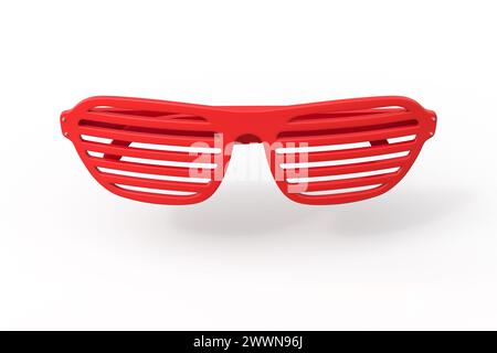 Vorderansicht der klassischen roten Blenden Stockfoto