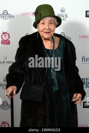 Blanche Marvin bei den jährlichen UK Critics' Circle Theatre Awards am Soho Place in London. Bilddatum: Montag, 25. März 2024. Stockfoto