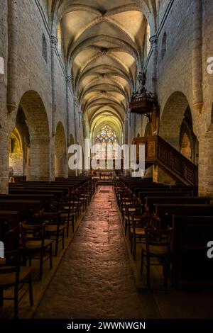 Innere der Kirche Saint-Just in Arbois, Departement Jura, Franche-Comte, Frankreich Stockfoto