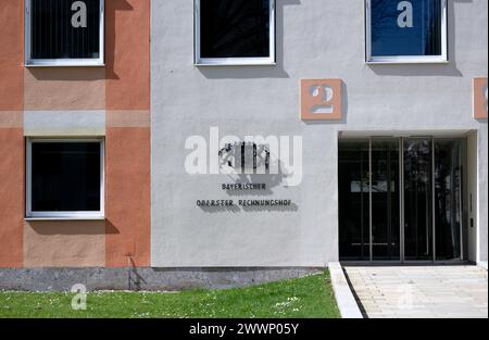 München, Deutschland. März 2024. Der Bayerische Oberste Rechnungshof (ORH) in der Kaulbachstraße. Quelle: Sven Hoppe/dpa/Alamy Live News Stockfoto