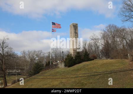 Präsident William Henry Harrison Memorial Site in North Bend, OH, veranstaltete am 9. Februar 2024 eine Geburtstagsfeier. Stockfoto