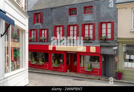 Stadtansicht von Honfleur, einer Gemeinde im Departement Calvados im Nordwesten Frankreichs Stockfoto