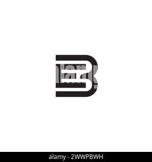 Letter BE, EB, E3 oder 3E Logo oder Icon Design Stock Vektor