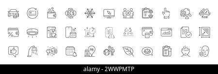 Kaufen Sie Symbole für Auto, quadratische Fläche und Spannungslinie. Für Web-App drucken. Zeilensymbole. Vektor Stock Vektor