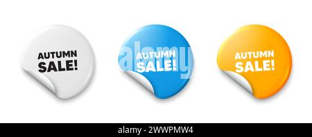 Herbstangebot. Sonderangebot Preisschild. Preisaufkleber. Vektor Stock Vektor