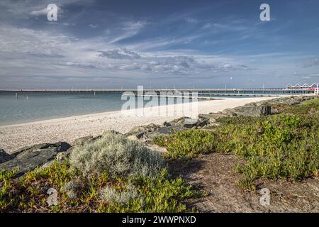 Busselton Beach und Steg, Western Australia, Australien Stockfoto