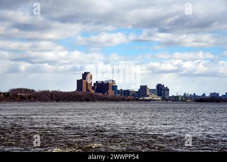 Blick auf Gatineau von Ottawa Stockfoto