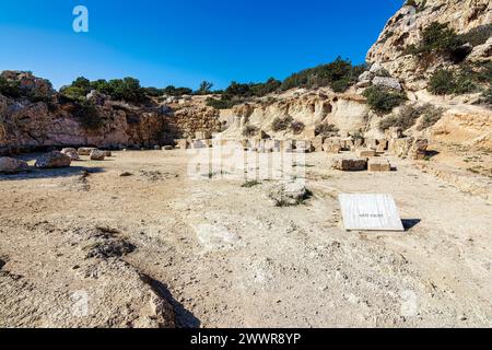 Archäologische Stätte von Heraion in der Nähe des Sees Vouliagmenis Loutraki Griechenland. Stockfoto