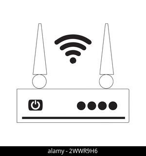 Sammlung von Vektorbildern mit Symbolen und Symbolen im Zusammenhang mit drahtloser Wi-Fi-Konnektivität, einschließlich WLAN-Signalsymbolen und einem Internet Stock Vektor