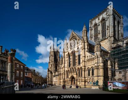 York Minster York England March 2024 York Minster, ehemals Kathedrale und Metropolitische Kirche von Saint Peter in York, ist eine anglikanische Kathedrale Stockfoto