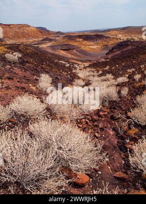 Verbrannter Berg bei Twyfelfontein im Damaraland (Namibia) Stockfoto