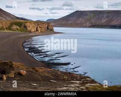 Kleifarvatn - der größte See auf der Halbinsel Reykjanes in Island Stockfoto