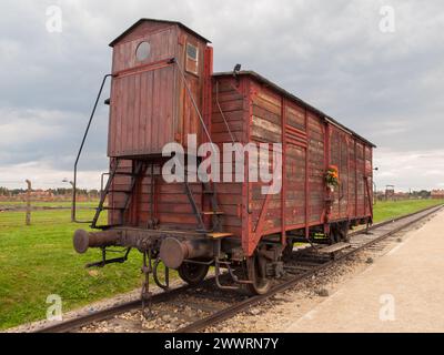 Transportwagen für die Deportation ins KZ Stockfoto