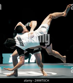 Polaris Professional 27 brasilianisches Jiu-Jitsu-Event, übertragen auf UFC FightPass und Youtube mit einigen der weltbesten Talente in BJJ, darunter Ffion Davis, Shane Curtis, Jozef Chen, Nathaniel Wood, Alex Caceres@ ICC Newport 23-03-24 Stockfoto