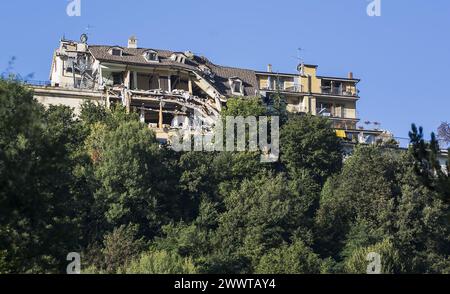 Amatrice, Rieti Italien 25. August 2016 durch das Erdbeben zerstörte Häuser in Mittelitalien. Länder, die neu aufgebaut werden müssen Stockfoto