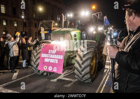 WEMBLEY, LONDON – 25. März 2024: Britische Bauern nehmen an einer Demonstration vor dem Londoner Parlament Teil Stockfoto