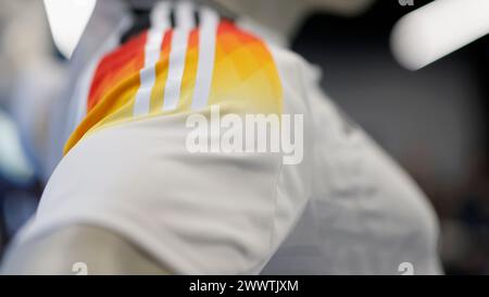 Das neue EM Trikot, 25.03.2024, Fussball, DFB, Nationalmannschaft, Pressekonferenz, GER, Frankfurt am Main, DFB Campus, DFL VORSCHRIFTEN VERBOTEN Stockfoto