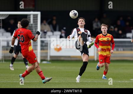 Rob Ramshaw in Spennymoor Town spielte am Samstag, den 23. März 2024, beim Spiel der Vanarama National League North zwischen Spennymoor Town und Gloucester City im Brewery Field in Spennymoor. (Foto: Mark Fletcher | MI News) Credit: MI News & Sport /Alamy Live News Stockfoto