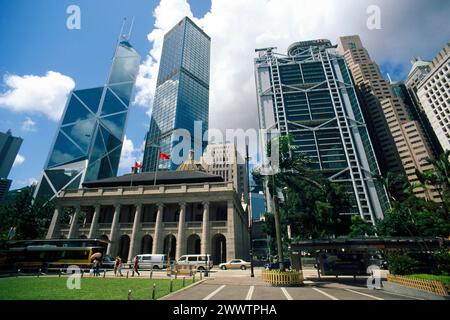 Old Supreme Court, Hong Kong and Shanghai Bank and Bank of China, 2004 übernommen, Central, Hong Kong Island, Hongkong, China Stockfoto