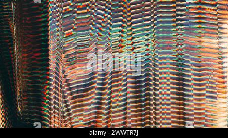 Störungsstrukturierung, digitale Verzerrung, orange Artefakte Stockfoto