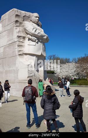 Granit-Gedenkstätte, gewidmet Pfarrer Dr. martin Luther King, Jr., dem ermordeten amerikanischen Bürgerrechtler und Pastor. Stockfoto