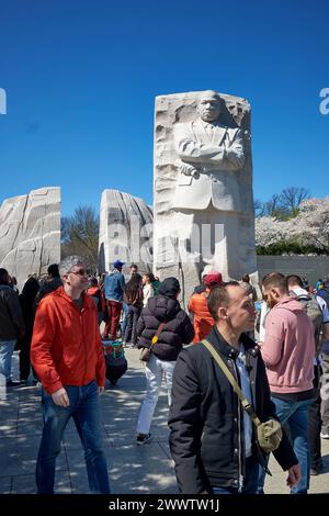 Granit-Gedenkstätte, gewidmet Pfarrer Dr. martin Luther King, Jr., dem ermordeten amerikanischen Bürgerrechtler und Pastor. Stockfoto