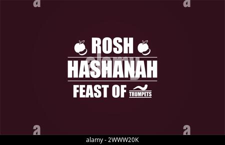 Feiere Rosh Hashanah mit einem Illustrationsdesign Stock Vektor